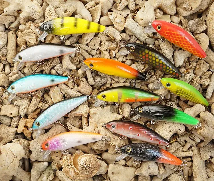 TAGH 7.5CM 10G Hot Sale 70mm 7g Hard Minnow Fishing Lure Topwater Floating Wobblers Crankbait Bass Artificial Baits Pike Carp Lures Peche