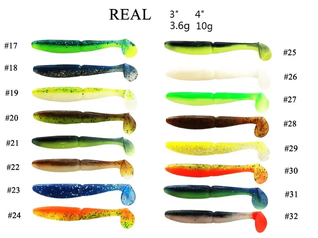 REAL 3in 3.6G 4in 10G Segmented Paddle Tail Swimbait