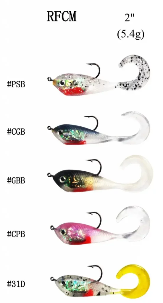 RFCM 2in 5.4G Curl Tail Minnow Fishing Lure