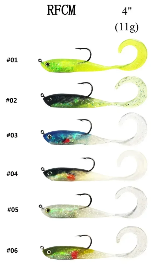 RFCM 4in 11G Curl Tail Minnow Fishing Lure