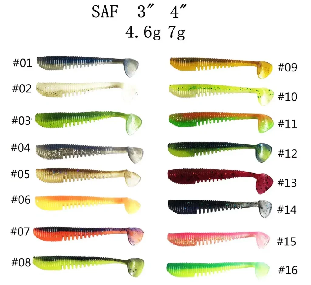 SAF 3inch 4.6G 4inch 7G saltwater paddle tail swimbaits