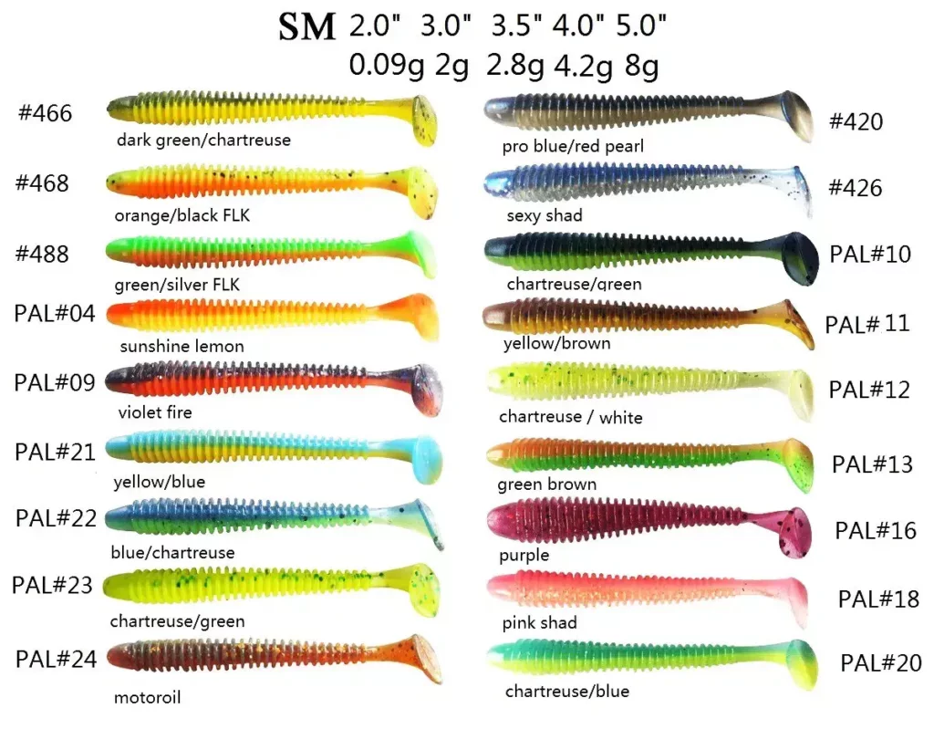 SM 2" 0.09G 3" 2G 3.5" 2.8G 4" 4.2G 5" 8G soft plastic paddle tail swimbaits.paddle tail swimbaits for bass.saltwater paddle tail swimbaits.
